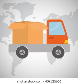 Flat illustration of free delivery design , editable vector