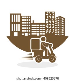 Flat illustration of free delivery design , editable vector