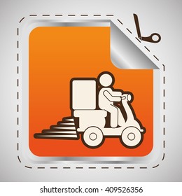 Flat illustration of free delivery design , editable vector