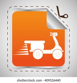 Flat illustration of free delivery design , editable vector