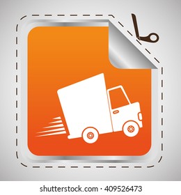 Flat illustration of free delivery design , editable vector