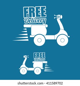 Flat illustration of free delivery design , editable vector