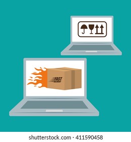 Flat illustration of free delivery design , editable vector