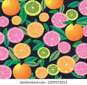 Ilustración plana de fondo de frutas