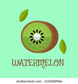 Flat illustration with fruit healthy design