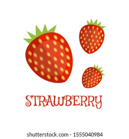 Flat illustration with fruit healthy design