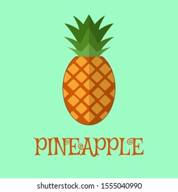 Flat illustration with fruit healthy design