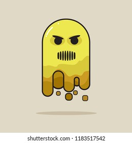 flat illustration of ghost