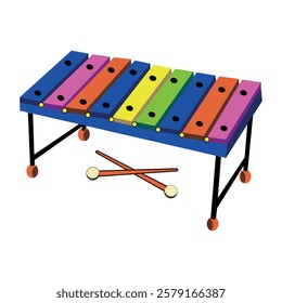 A flat illustration of glockenspiel instrument