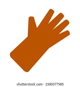 flat illustration of glove vector icon. safety sign symbol