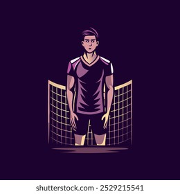 Uma ilustração plana do goleiro