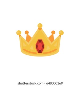 Flat illustration of a golden crown