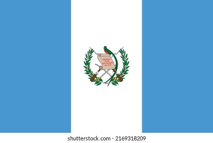 Ilustración plana de la bandera de Guatemala