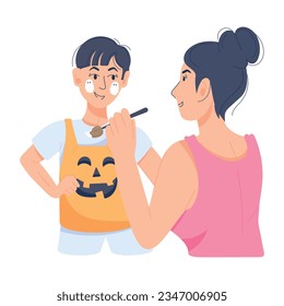 Flat illustration of halloween paint 