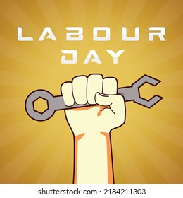 flat illustration happy labour day