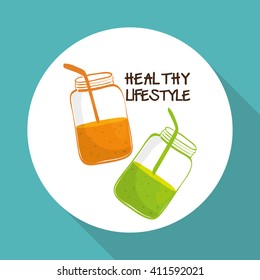 Flat illustration of healthy lifestyle design 