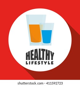 Flat illustration of healthy lifestyle design 