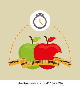 Flat illustration of healthy lifestyle design 