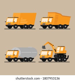 Flat illustration of heavy equipment vector