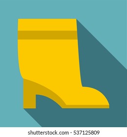 Flat illustration of high boot vector icon for web