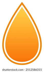 Ilustração plana da gota de abelha de mel isolada sobre fundo branco.