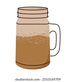 Flat illustration of hot and cold coffee beverage isolated on white background. Different types of drinks set. Americano, cappuccino, espresso mocha, caramel, latte in paper mug and glass.