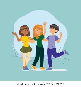 flat illustration of human race differences