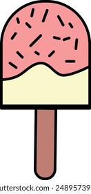 Flat illustration of an ice cream popsicle