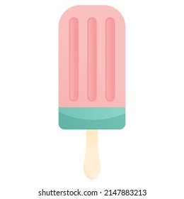 Ilustración plana de la barra helada. elemento de diseño en verano.