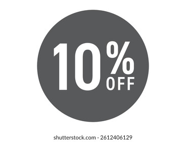 Flat illustration icon of 10%OFF