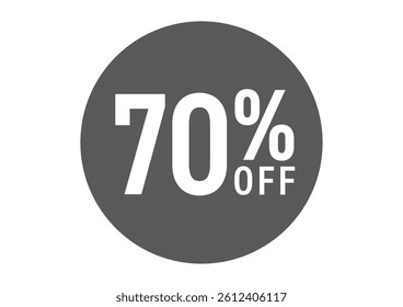 Flat illustration icon of 70%OFF