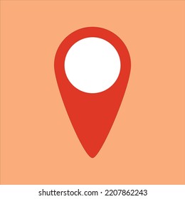 flat illustration icon location pin