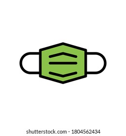 Ilustración plana para icono, logotipo y plantilla durante la pandemia de cóvido 19