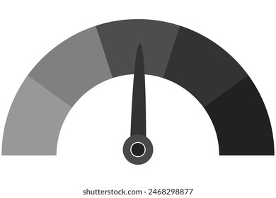Flat illustration of icon speedometer isolated on white background
