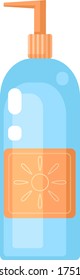 Flat illustration icon sunblock, summer  cream