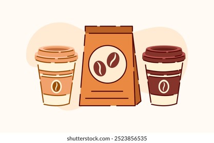 Flat illustration for international coffee day celebration
