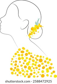 Flat illustration for international women day, can be used for postcard