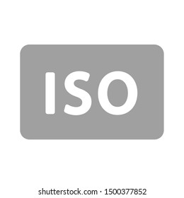 flat illustration of iso vector icon. certified sign symbol