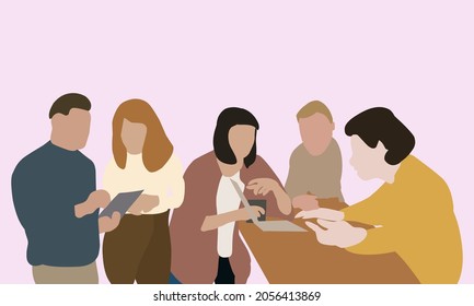 Flat illustration with isolated background, perfect for banners.