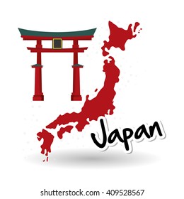 Flat illustration of japan design 