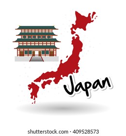 Flat illustration of japan design 