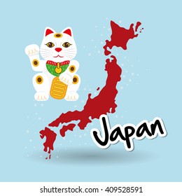 Flat illustration of japan design 