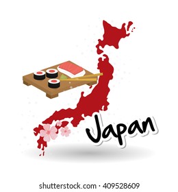Flat illustration of japan design 