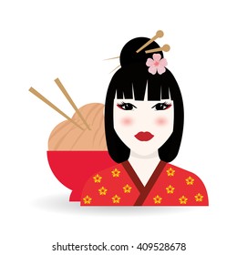 Flat illustration of japan design 