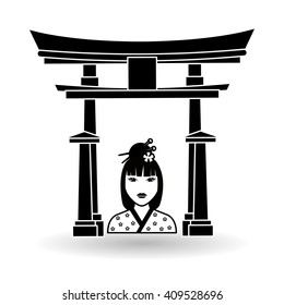 Flat illustration of japan design 