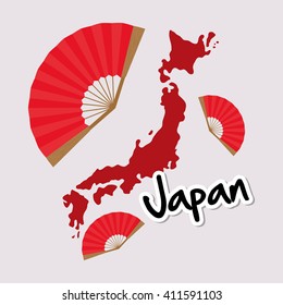 Flat illustration of japan design 