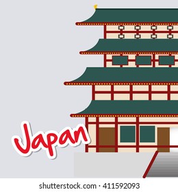 Flat illustration of japan design 
