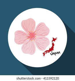 Flat illustration of japan design 