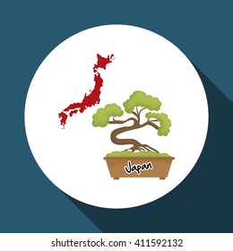 Flat illustration of japan design 