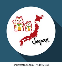Flat illustration of japan design 